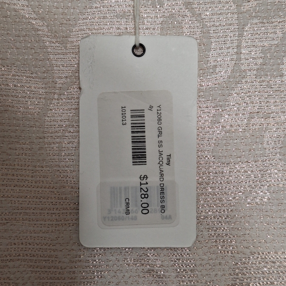 Carrément Beau Création Française Girls Shimmer Jacquard Dress Size 4 - Picture 9 of 9